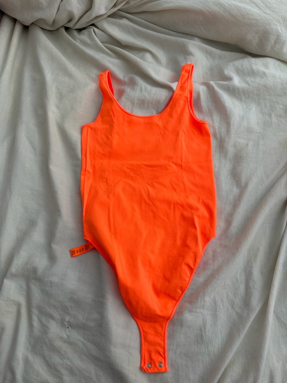 SKIMS Neon Orange Scoop Neck Bodysuit
